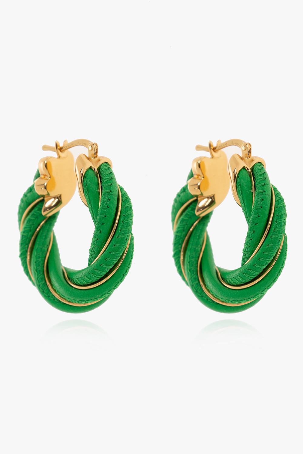 ピアス *BOTTEGA VENETA* Enamel Hoop Earrings Green 707795VAHU43708 Green Hoop earrings Bottega Veneta - Bottega Veneta Grey